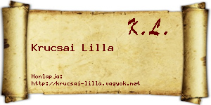 Krucsai Lilla névjegykártya